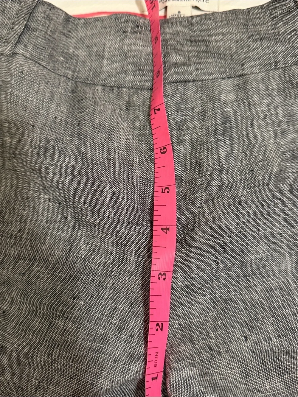 Banana Republic Pants Womens Sz. 8 The Martin Fit Pleated Trouser Gray Linen